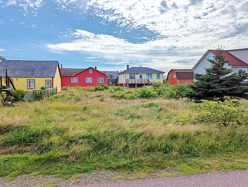 colorful downtown Miquelon in St. Pierre and Miquelon 