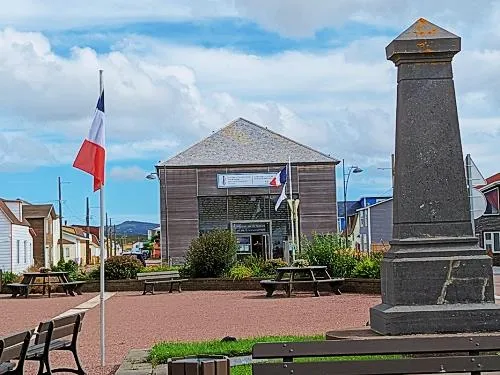 Miquelon town plaza in St. Pierre and Miquelon
