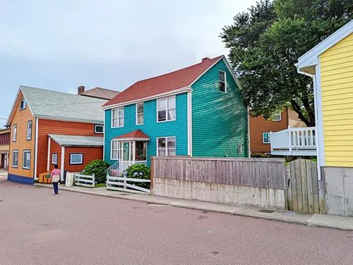 colorful houses in St. Pierre