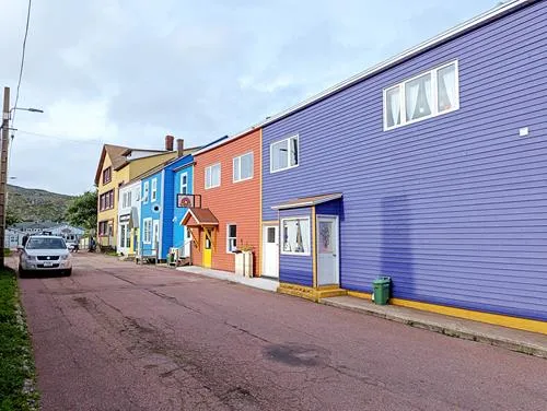 colorful houses in St. Pierre