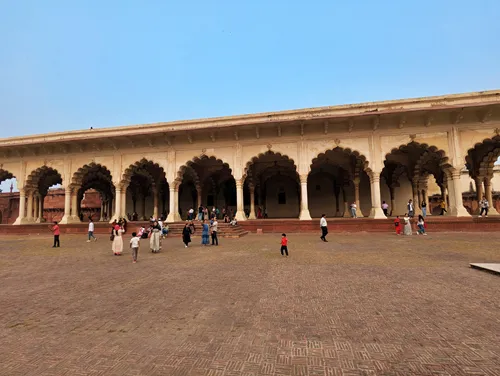 Diwan-i-Aam (Hall of Public Audience) at Agra Fort in Agra in India