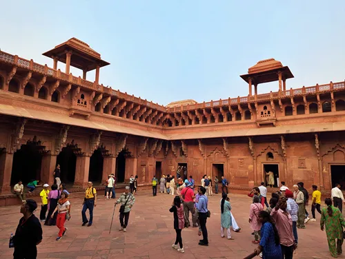 Jahangir Palace (Jahangiri Mahal) at Agra Fort in Agra in India