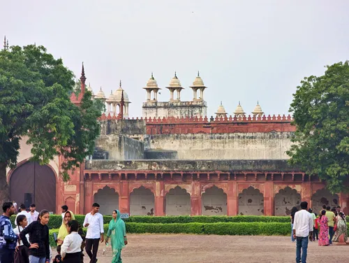 Moti Masjid (The Pearl Mosque) at Agra Fort in Agra in India