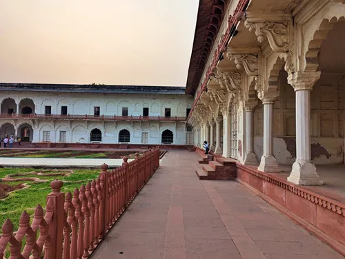 The Shish Mahal (The Glass Palace) at Agra Fort in Agra in India