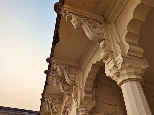 The Shish Mahal (The Glass Palace) at Agra Fort in Agra in India