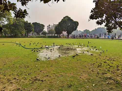 Charbagh Garden at the Taj Mahal in Agra in India