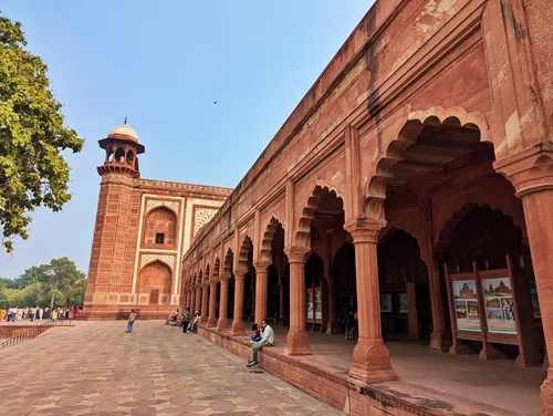 Exhibition at the Taj Mahal in Agra in India