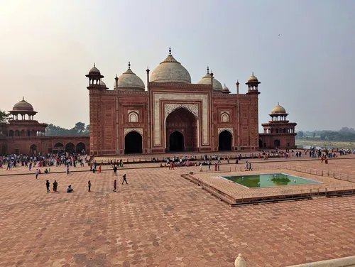 The Taj Mahal Mosque at the Taj Mahal in Agra in India