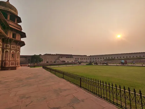 Hazy air pollution as seen in India