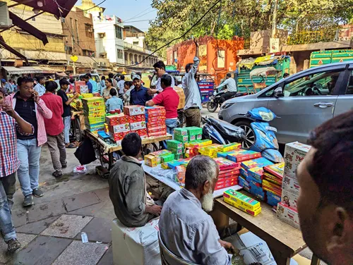 Chandni Chowk in Delhi in India