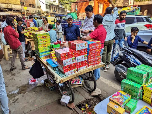 Chandni Chowk in Delhi in India