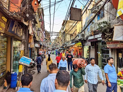 Dariba Kalan (The Silver Chowk) in Chandni Chowk in Delhi in India