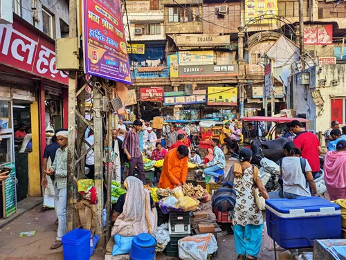 Fatehpuri Market in Chandni Chowk in Delhi in India