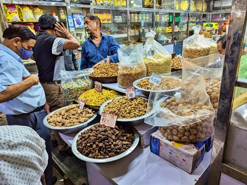 Gadodia Market (Asia's Largest Spice Market) in Chandni Chowk in Delhi in India