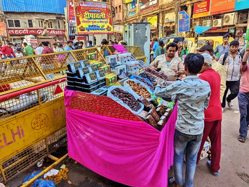 Gadodia Market (Asia's Largest Spice Market) in Chandni Chowk in Delhi in India
