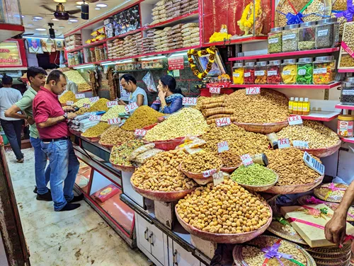 Gadodia Market in Chandni Chowk in Delhi in India