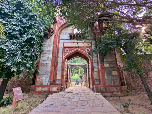 Bu Halima's Gate at Humayun’s Tomb in Delhi in India