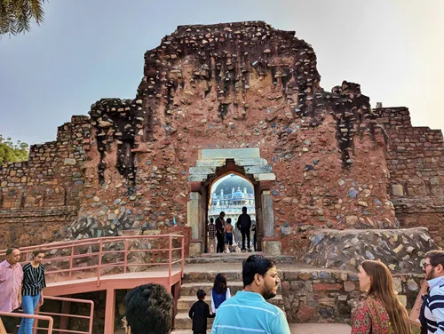 Isa Khan's Tomb and Mosque at Humayun’s Tomb in Delhi in India