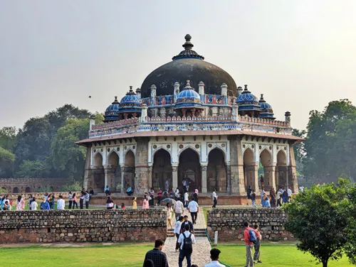 Isa Khan's Tomb and Mosque at Humayun’s Tomb in Delhi in India
