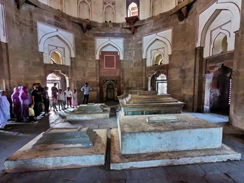 Isa Khan's Tomb and Mosque at Humayun’s Tomb in Delhi in India