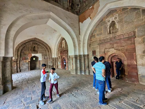 Isa Khan's Tomb and Mosque at Humayun’s Tomb in Delhi in India