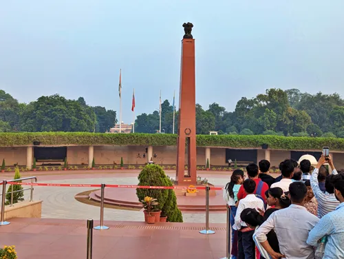 National War Memorial (Rashtriya Samar Smarak) near India Gate in Delhi in India