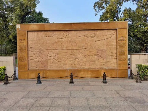 National War Memorial (Rashtriya Samar Smarak) near India Gate in Delhi in India