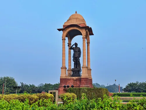 Netaji Subhas Chandra Bose Canopy near India Gate in Delhi in India