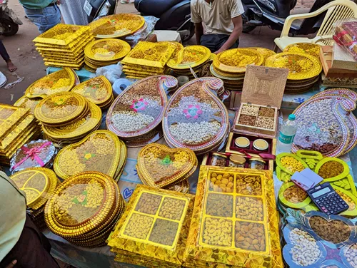 Kinari Bazaar (The Festive Embellishment Market) in Chandni Chowk in Delhi in India
