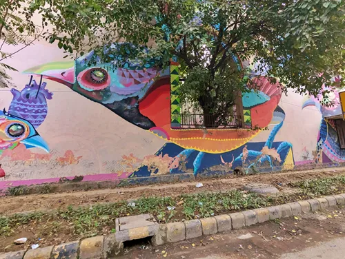 Colors of the Soul Mural at Lodhi Art District in Delhi in India