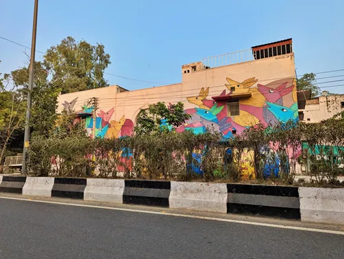 Diliwalle Mural at Lodhi Art District in Delhi in India
