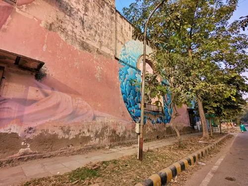 Dreams of India Mural at Lodhi Art District in Delhi in India