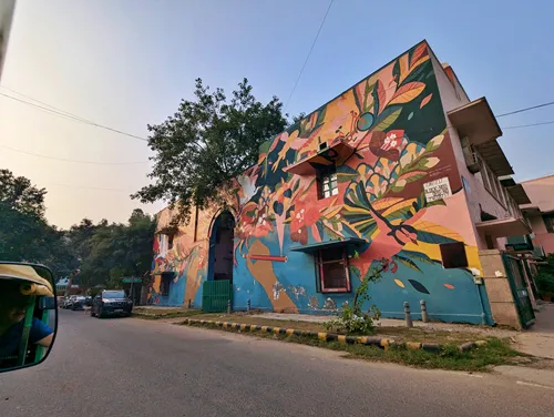 Fish Out of Water Mural at Lodhi Art District in Delhi in India