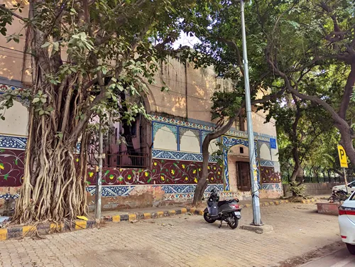 Miniature Painting Mural at Lodhi Art District in Delhi in India