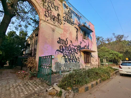 Sans Serifs, No Letters Mural at Lodhi Art District in Delhi in India