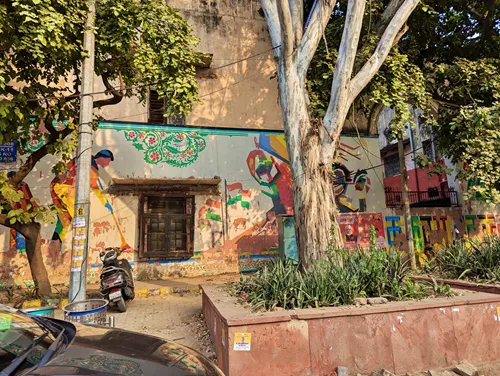 Swachh Bharat Abhiyan  Mural at Lodhi Art District in Delhi in India