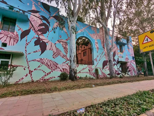 Terracotta Mural at Lodhi Art District in Delhi in India