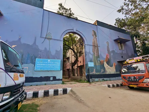 The Harvest Mural at Lodhi Art District in Delhi in India