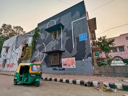 This must be the place Mural at Lodhi Art District in Delhi in India