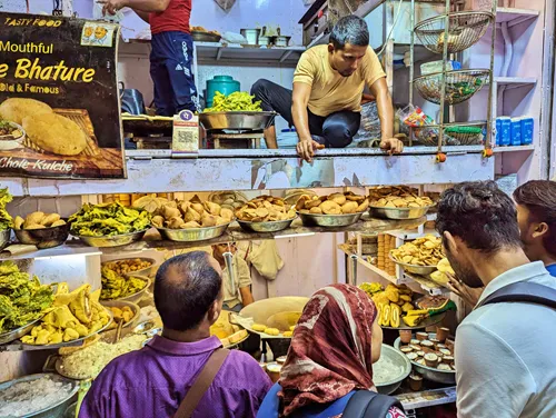 Paranthe Wali Gali (Street of Parathas) in Chandni Chowk in Delhi in India