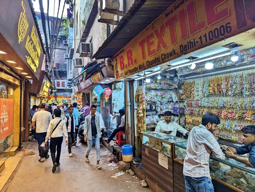 Paranthe Wali Gali (Street of Parathas) in Chandni Chowk in Delhi in India