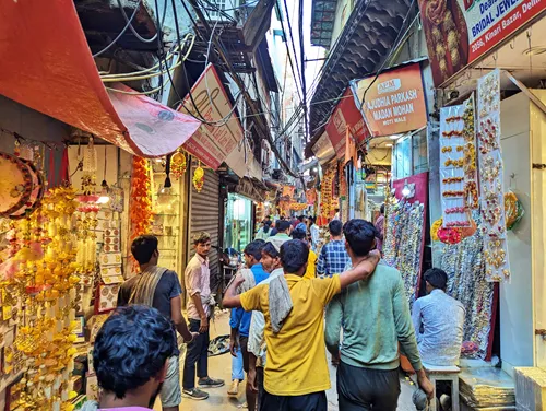 Paranthe Wali Gali (Street of Parathas) in Chandni Chowk in Delhi in India