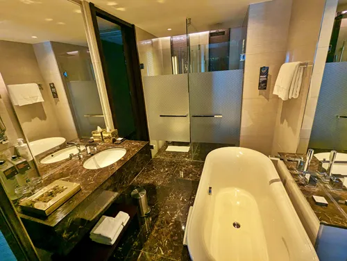 Bathroom at the Pullman New Delhi Aerocity in India