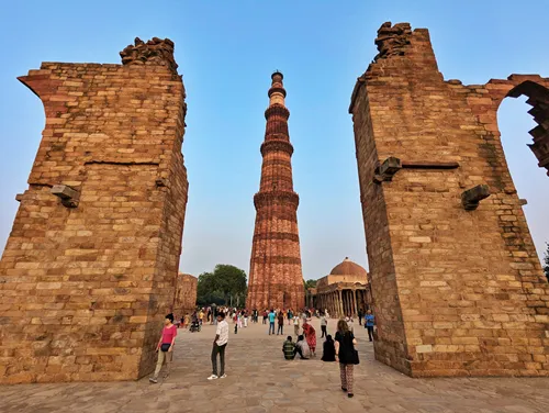 Qutub Minar in Delhi in India