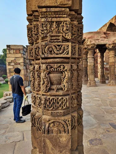 Quwwat-ul-Islam Mosque in Qutub Minar in Delhi in India