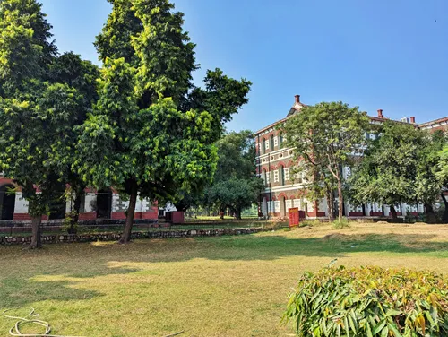 Hayat Baksh Bagh (The Life- Bestowing Garden) in the Red Fort (Lal Qila) in Delhi in India