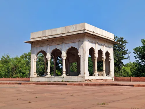 Hira Mahal (Diamond Palace) in the Red Fort (Lal Qila) in Delhi in India