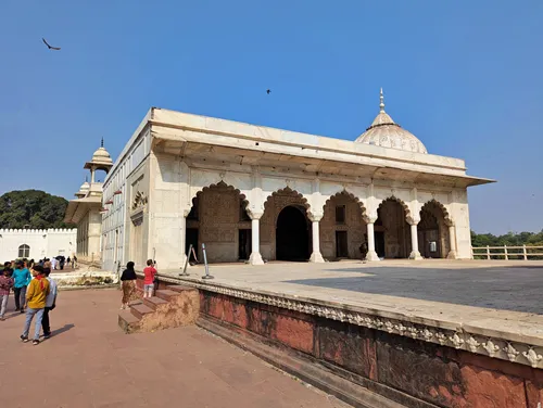 The Khas Mahal (The Private Palace) in the Red Fort (Lal Qila) in Delhi in India