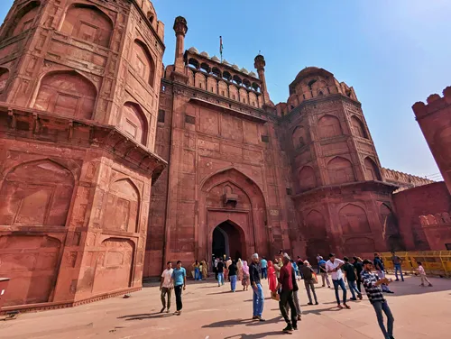 Lahore Gate at Red Fort in Delhi in India