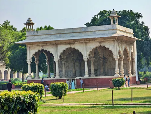 Sawan Pavilion at Red Fort (Lal Qila) in Delhi in India